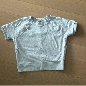 GAP Light Gray Short Sleeve Sweatshirt